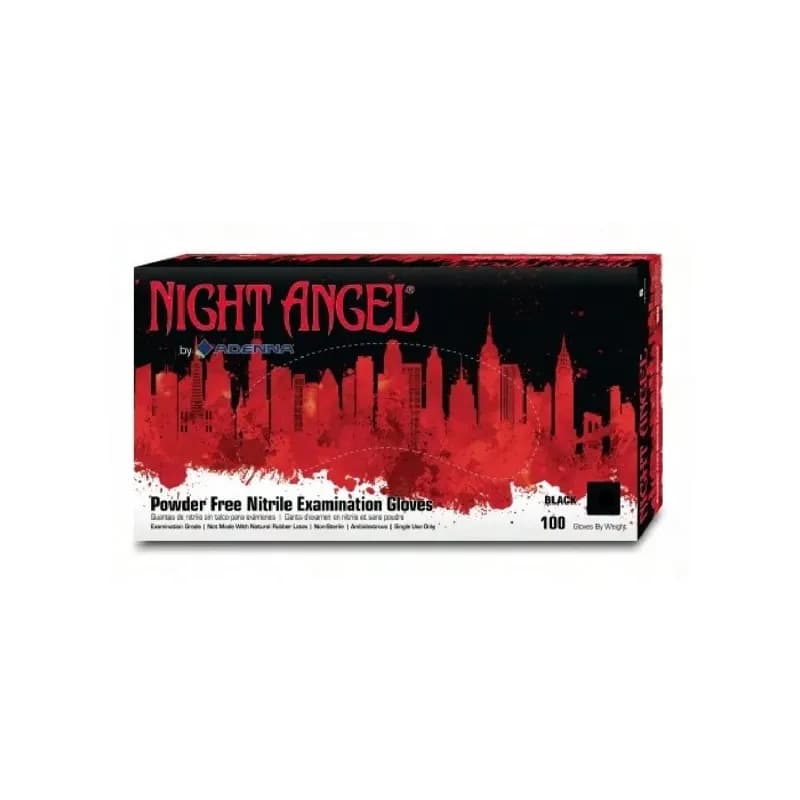 Art Noir® Examination Gloves Large (LG) Black 4MIL Micro Texture Nitrile Powder-Free 100 Count/Box 10 Box/Case