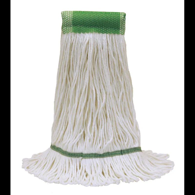 MaxiRayon™ Mop Head Medium (MED) 15.5X6X1 IN White Rayon Loop End 5IN Headband 12/Case