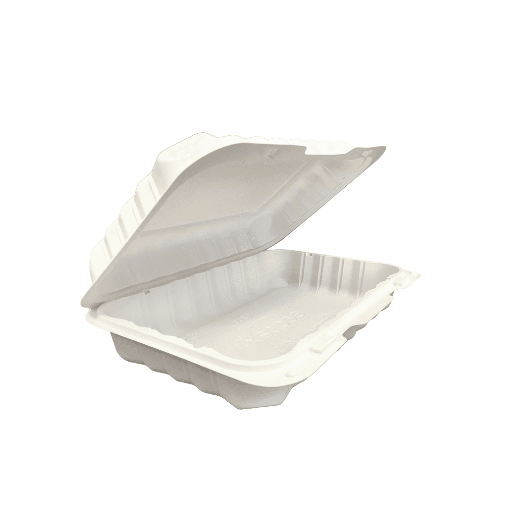 Pebble Box Take-Out Tray Hinged 9X7X2 IN PP Ivory 150/Case