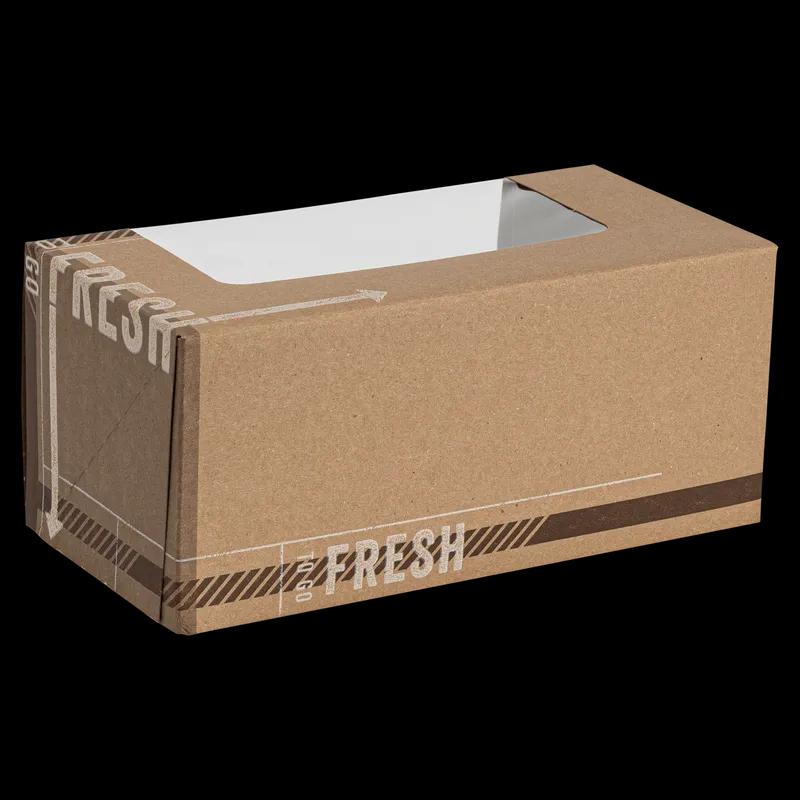 TO GO FRESH™ Donut Box 9X4.5X4 IN Kraft Waterfall With Window 100/Case
