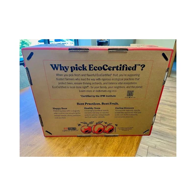 Tomato Corrugated Tray 16.63X21.75X6 IN Kraft Red Black C-Flute 275# 1/Each