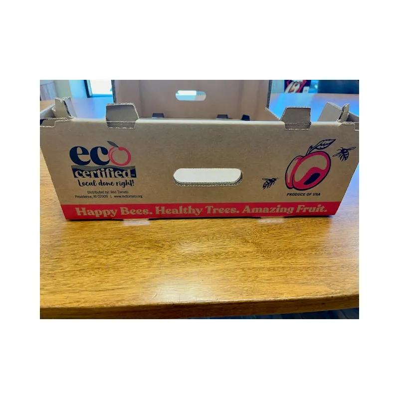 Tomato Corrugated Tray 16.63X21.75X6 IN Kraft Red Black C-Flute 275# 1/Each