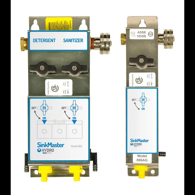 SinkMaster Venturi Sanitizer Dispenser Wall Mount 1-Sink 2-Chemistries 1-Dispenser 1/Each