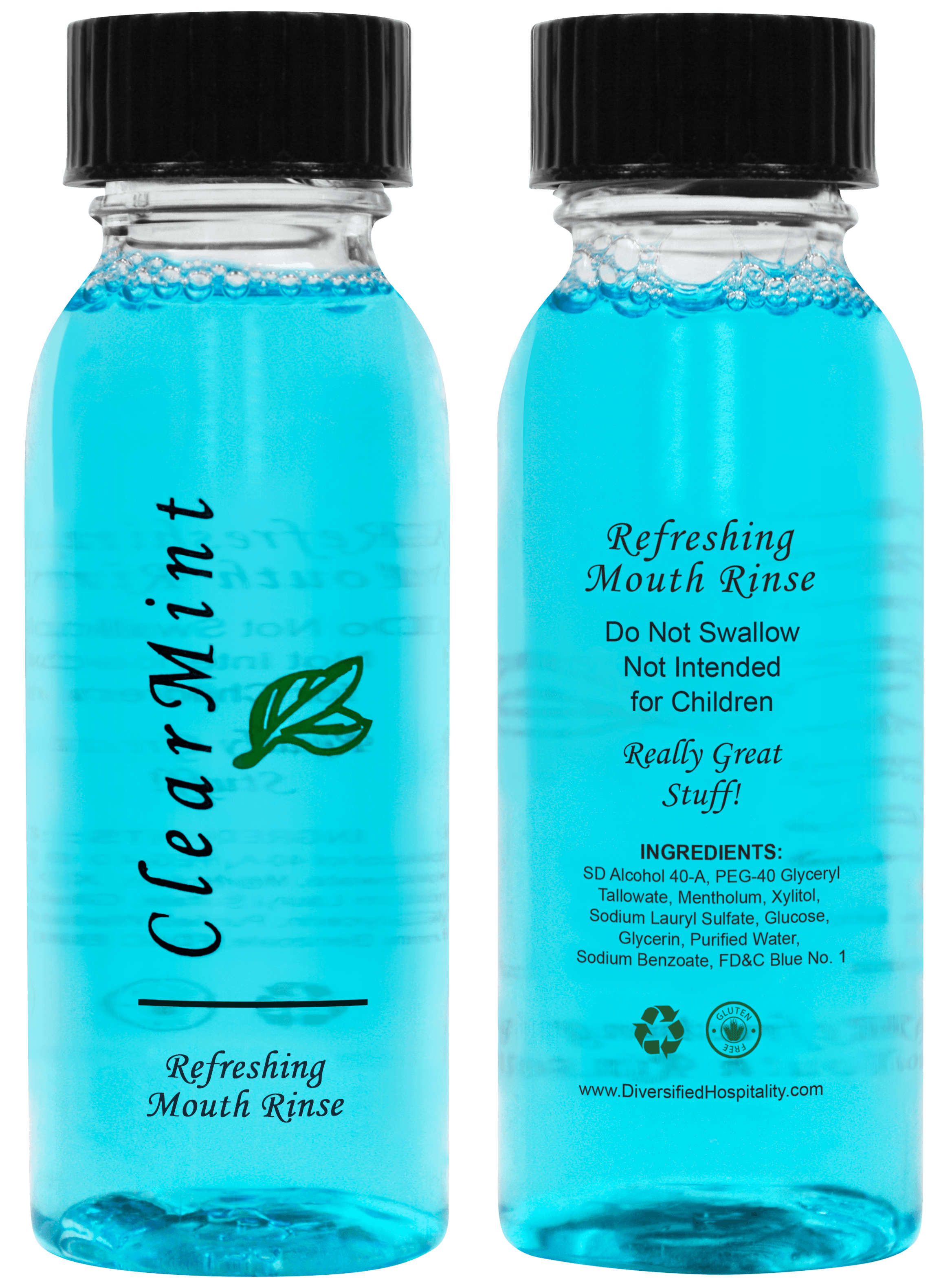 Mouthwash Fresh Mint Paraben Free Gluten Free Cruelty Free Vegan Friendly 144/Case