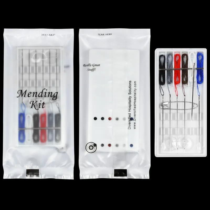 Mending Kit Kit Includes: Six Pre-Threaded Needles, One Safety Pin, Two Buttons Tray with Lid to Contain Items 500/Case