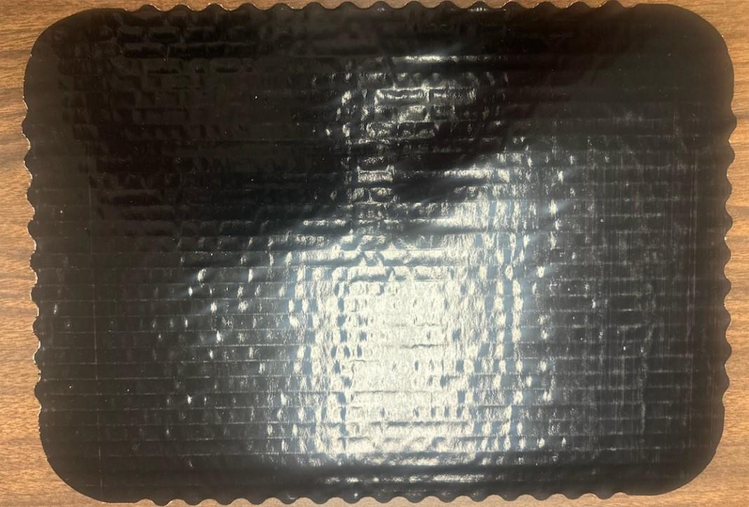 Cake Board 1/4 13X9 IN PET Black Single Wall 100/Case