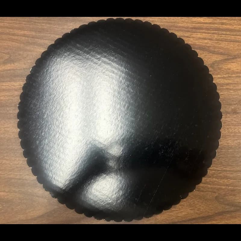 Cake Board 12 IN PET Black Circle Single Wall 250/Case