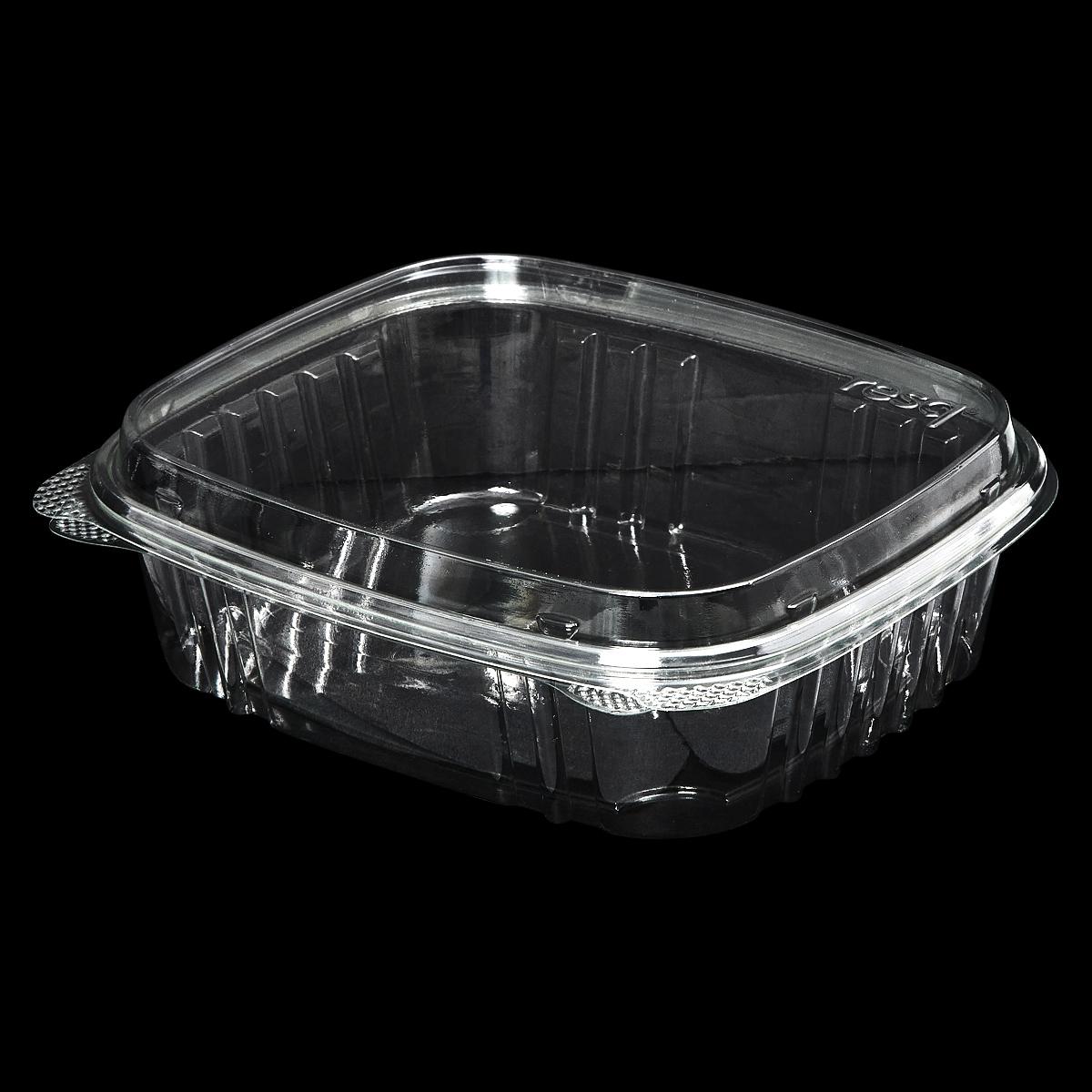 Victoria Bay Deli Container Hinged With Dome Lid 24 OZ PET Clear Square Medium 200/Case
