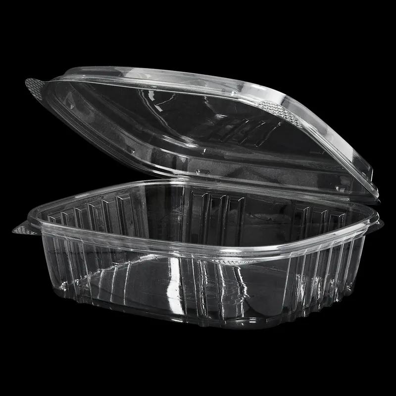 Victoria Bay Deli Container Hinged With Dome Lid 24 OZ PET Clear Square Medium 200/Case