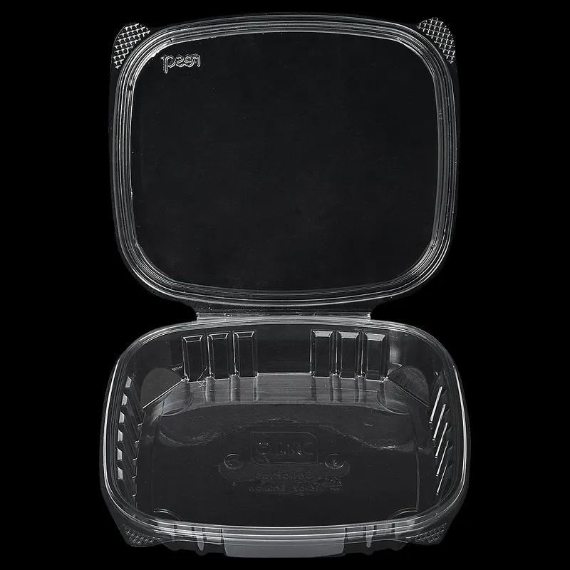 Victoria Bay Deli Container Hinged 16 OZ PET Clear Square Shallow 200/Case