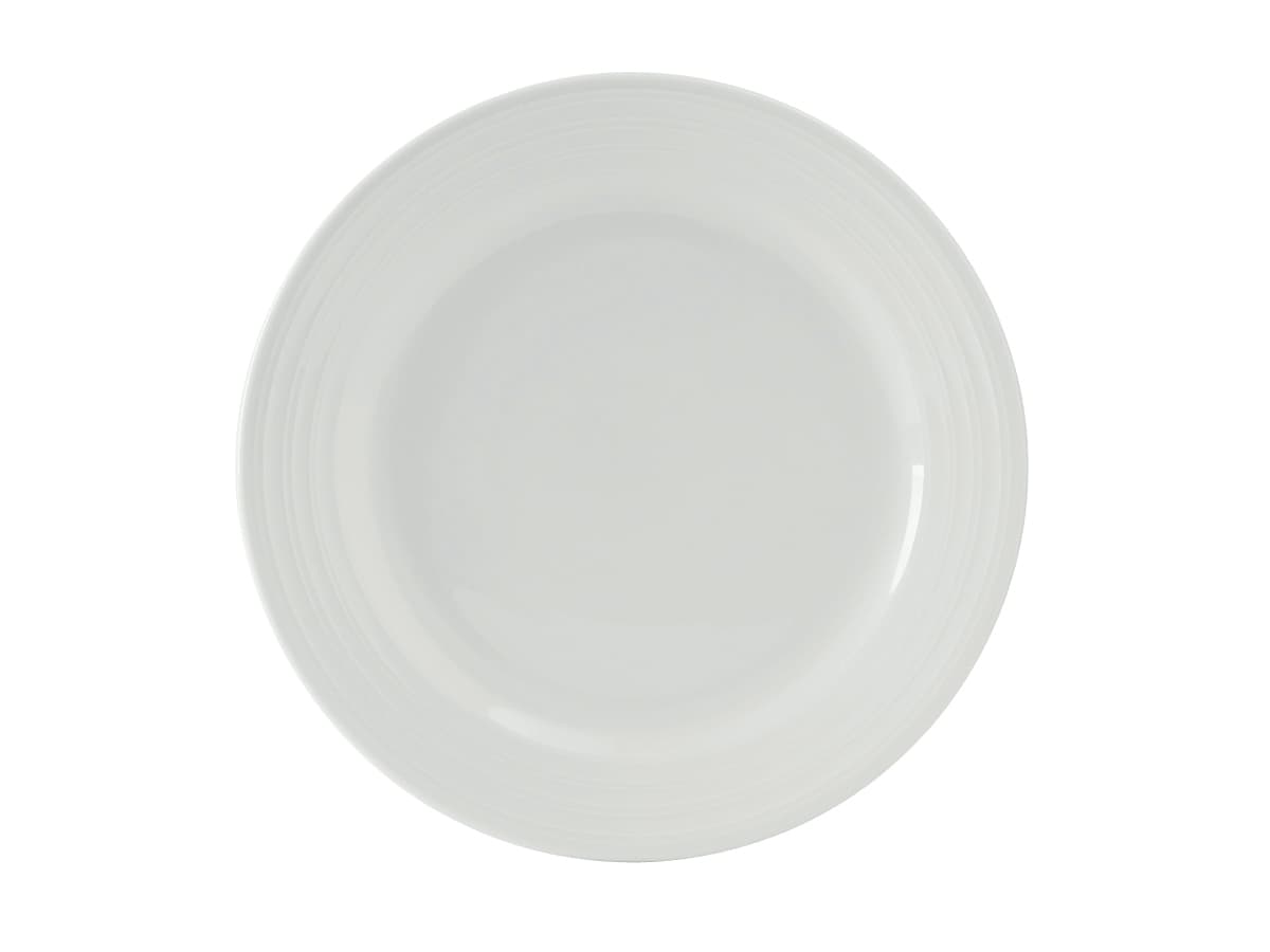 Pacifica Plate 9 IN China Porcelain White Round Fully Vitrified Oven Safe Dishwasher Safe Microwave Oven Safe 24/Case