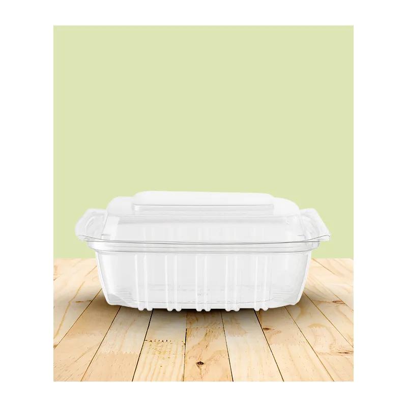 Loaf Hinged Container 9.3X6.75X2.1875 IN PET Clear Rectangle 250/Case