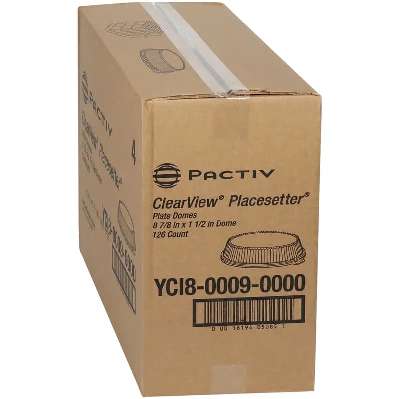 Lid Dome 8.9X0.8 IN 1 Compartment OPS Clear Round For 30 OZ Container 126/Case