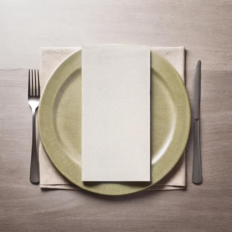 Napkins 15X17 IN White Linen 1/8 Fold High Absorbency 500/Case