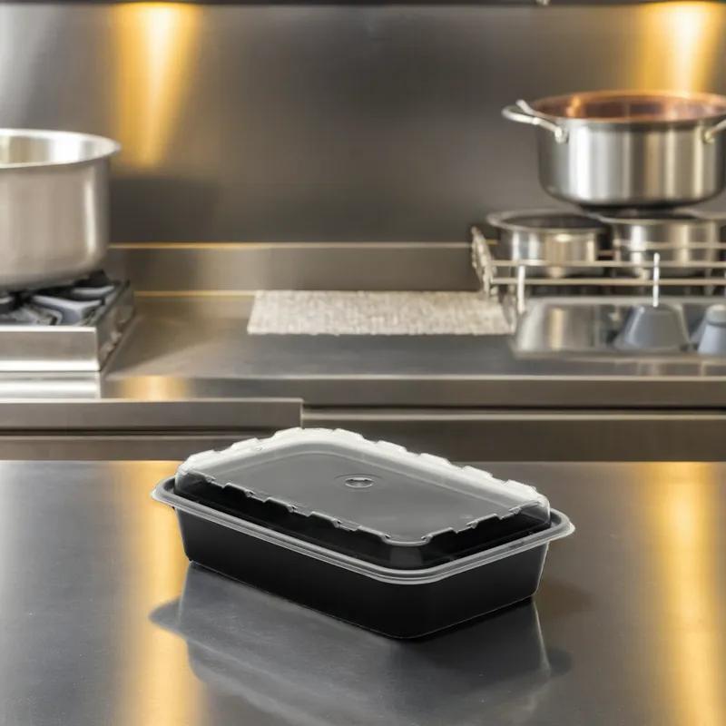 Take-Out Container Base 16 OZ PP Black 9600/Pallet