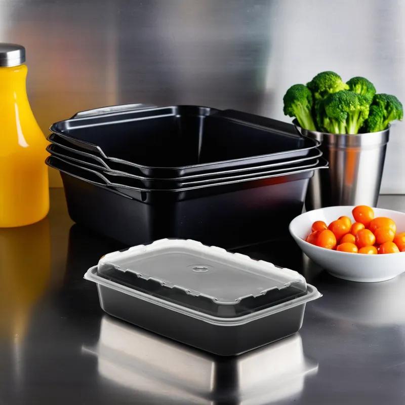 Take-Out Container Base 16 OZ PP Black 9600/Pallet