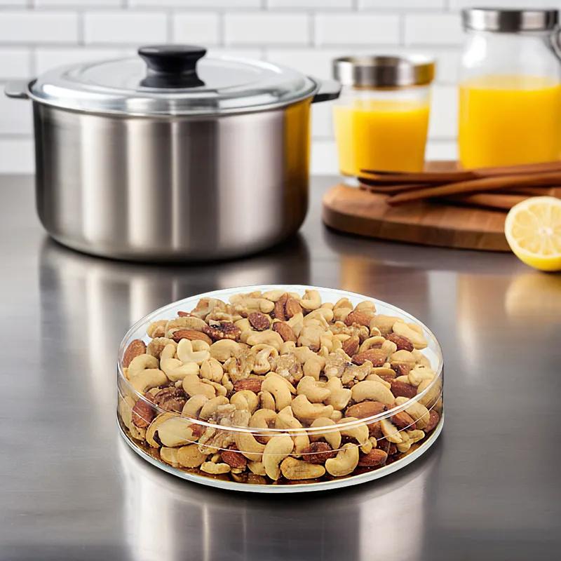 Dessert Container Base With Plastic Lid 7X1.125 IN Metal Round 144/Case