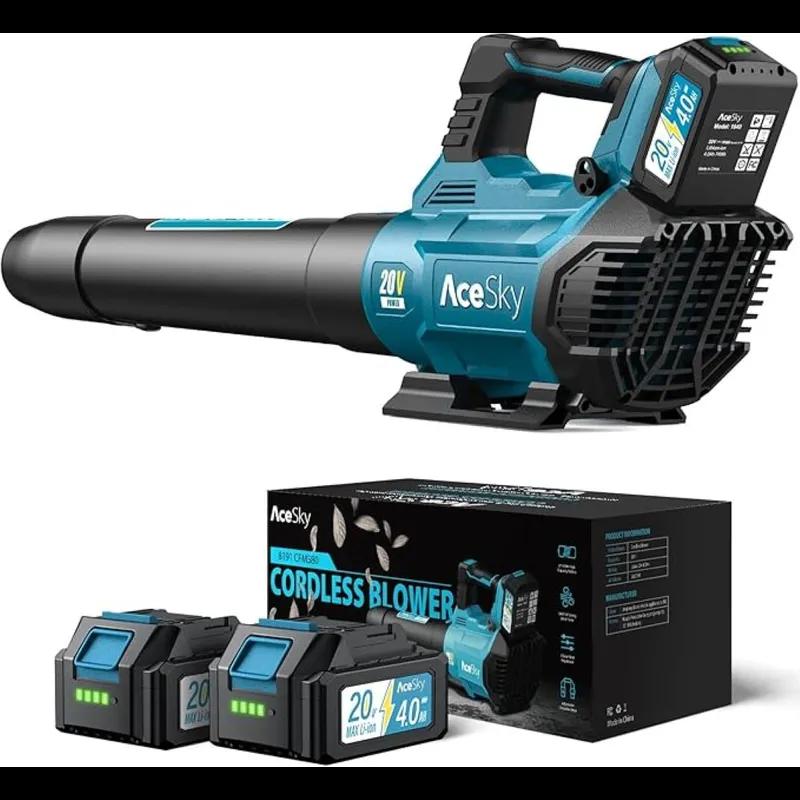 Leaf Blower Blue Black 3 Speed Settings Battery Charger 1/Each