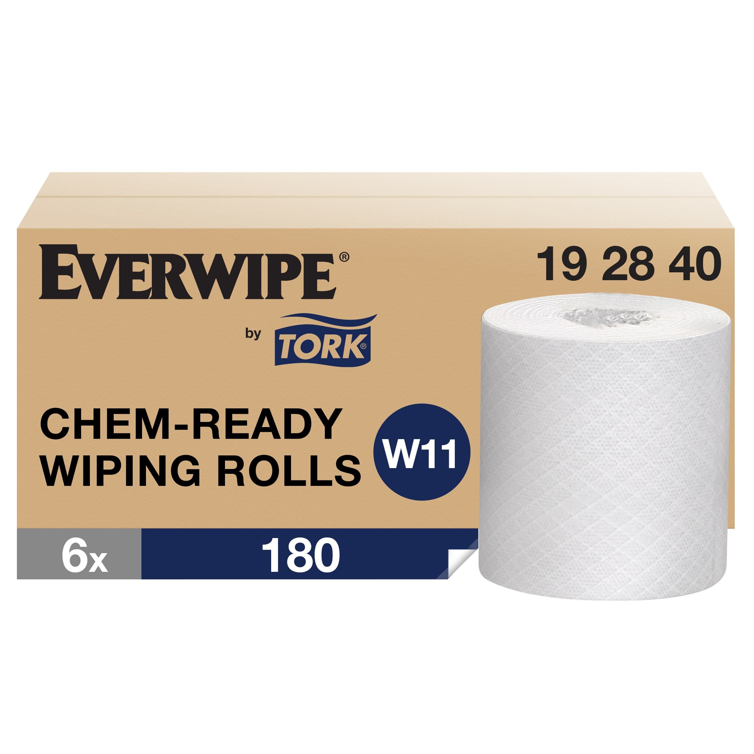 Everwipe® Chem-Ready Cleaning Wipe Refill 12X5.25 IN 180 FT 1 White Embossed Roll 180 Count/Roll 6 Rolls/Case