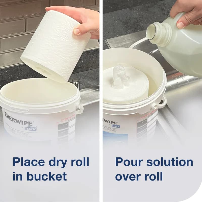 Everwipe® Chem-Ready Cleaning Wipe Refill 12X5.25 IN 180 FT 1 White Embossed Roll 180 Count/Roll 6 Rolls/Case