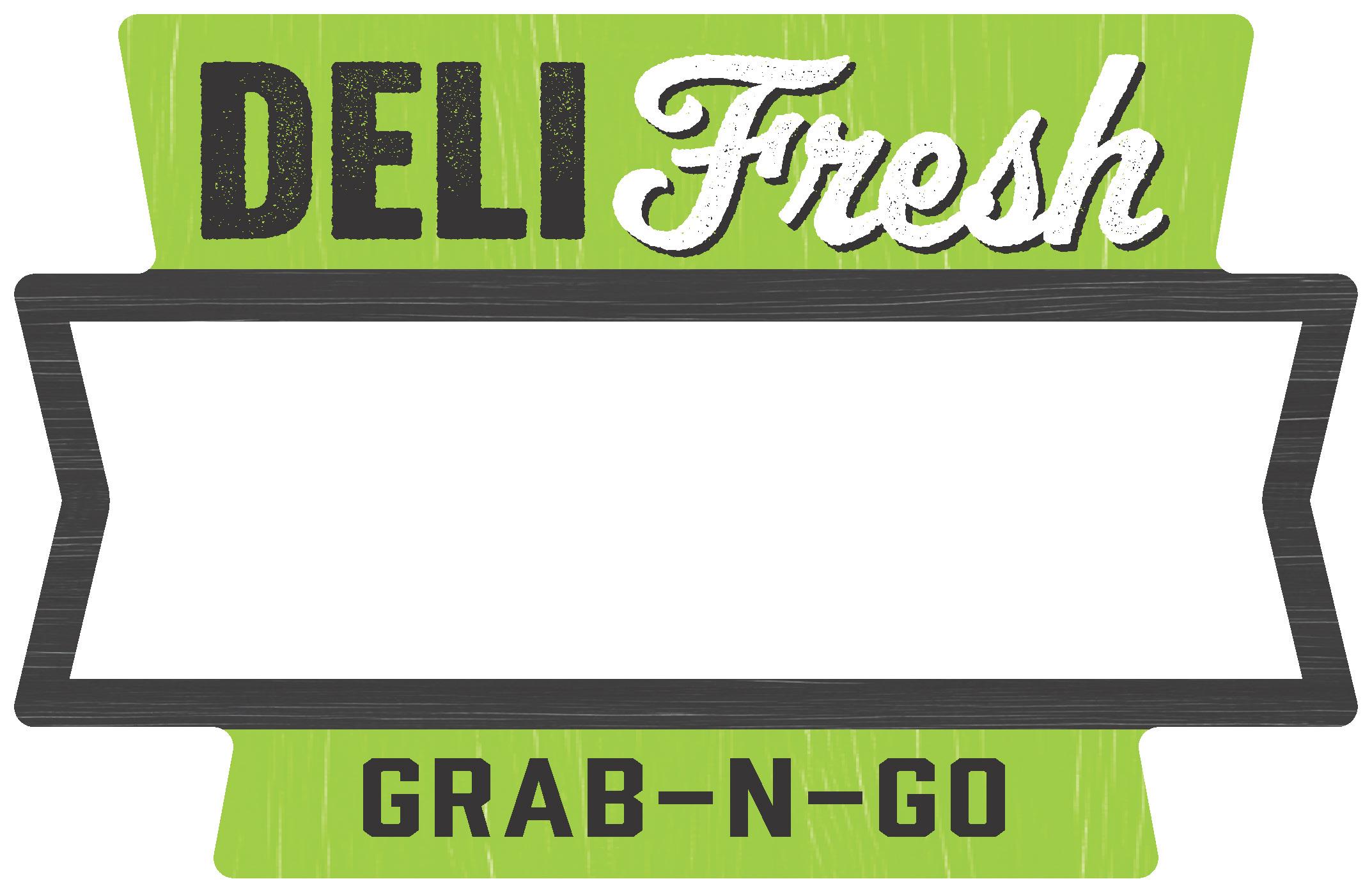 Deli Fresh Grab-N-Go Deli Write In Label 1.75X1.125 IN Green Black Special Shape 500 Count/Roll 15 Rolls/Case