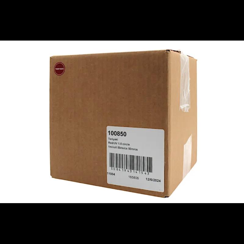 Teriyaki Deli Label 1 IN Red Circle UV 1000 Count/Roll 50 Rolls/Case 50000 Count/Case