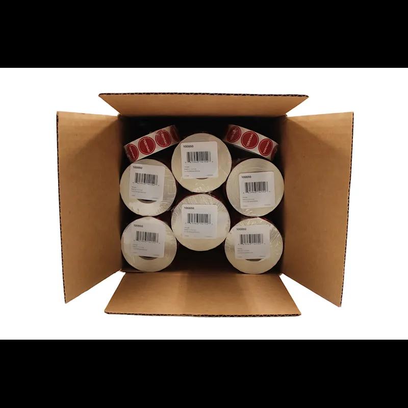 Teriyaki Deli Label 1 IN Red Circle UV 1000 Count/Roll 50 Rolls/Case 50000 Count/Case