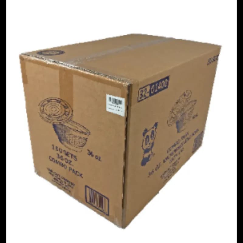 Bowl & Lid Combo 36 OZ Plastic White 150/Case