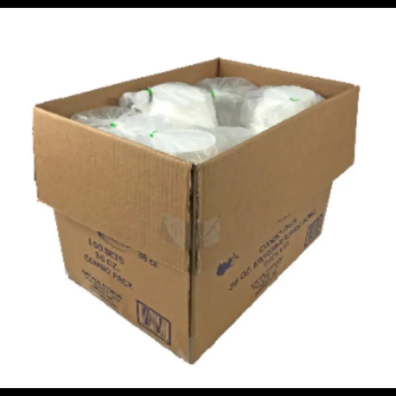 Bowl & Lid Combo 36 OZ Plastic White 150/Case