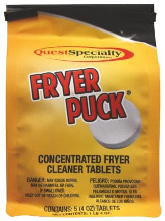 FRYER PUCK® Mild Scent Boil-Out Fryer Cleaner Tablet Concentrate 30/Case