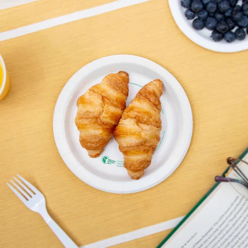 Solo® Plate 6 IN Coated Paper White ProPlanet™ 125 Count/Bag 8 Bags/Case 1000 Count/Case