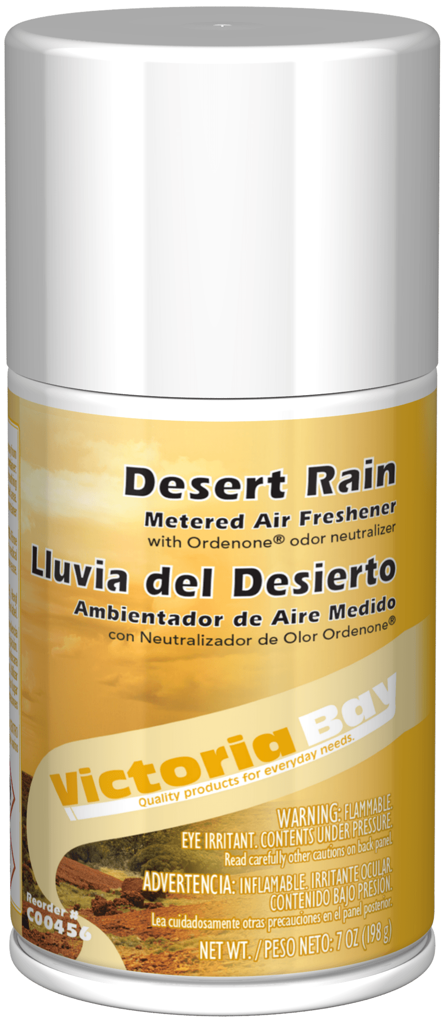 Victoria Bay Air Freshener & Deodorizer Desert Rain Aerosol 7 OZ Metered 12/Case