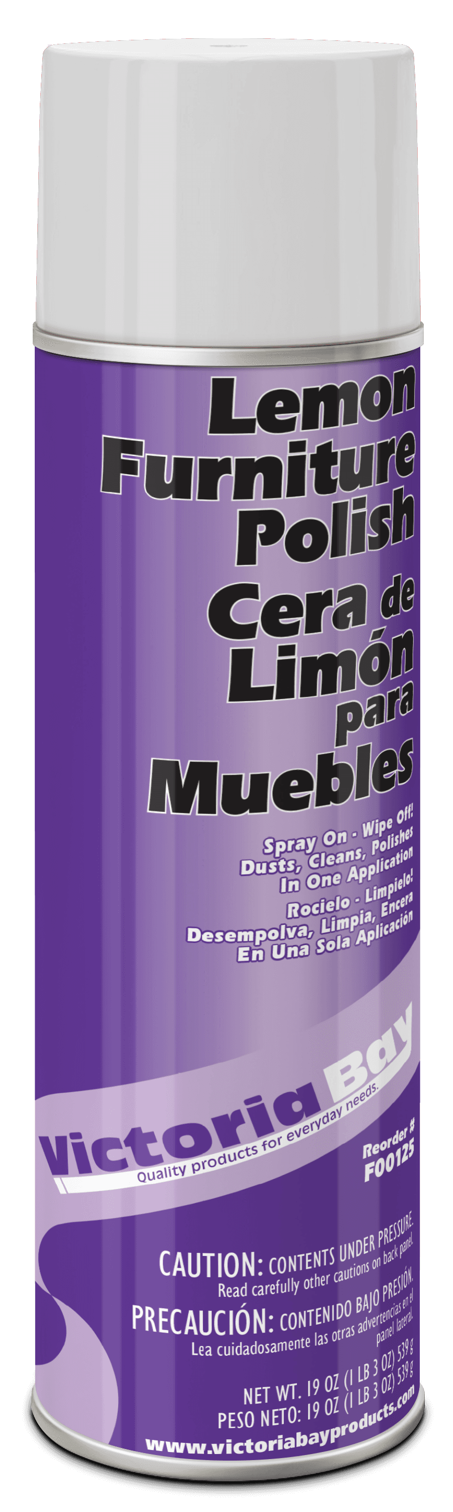 Victoria Bay Lemon Furniture Polish 19 OZ Aerosol 12/Case