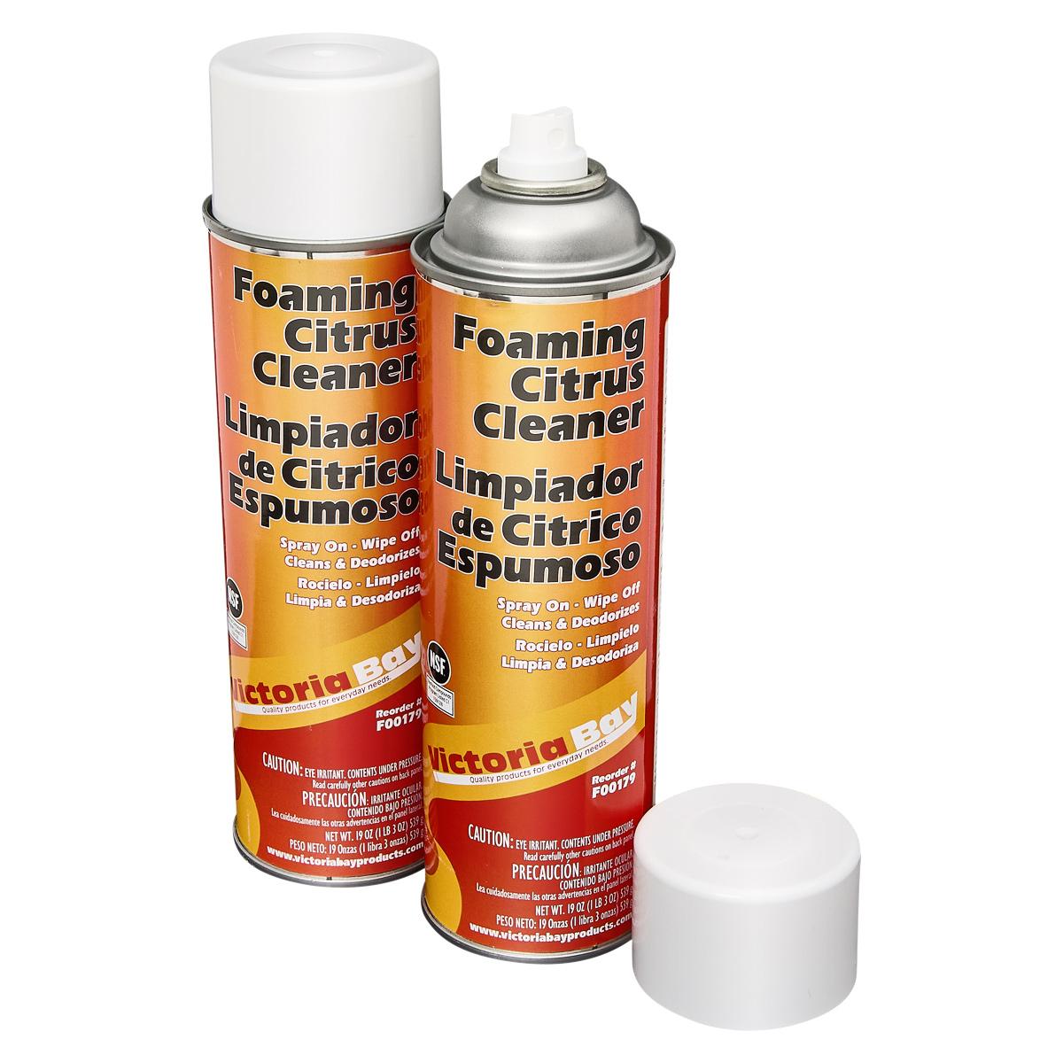 Victoria Bay Citrus Scent Cleaner 19 OZ Aerosol Foaming 12/Case