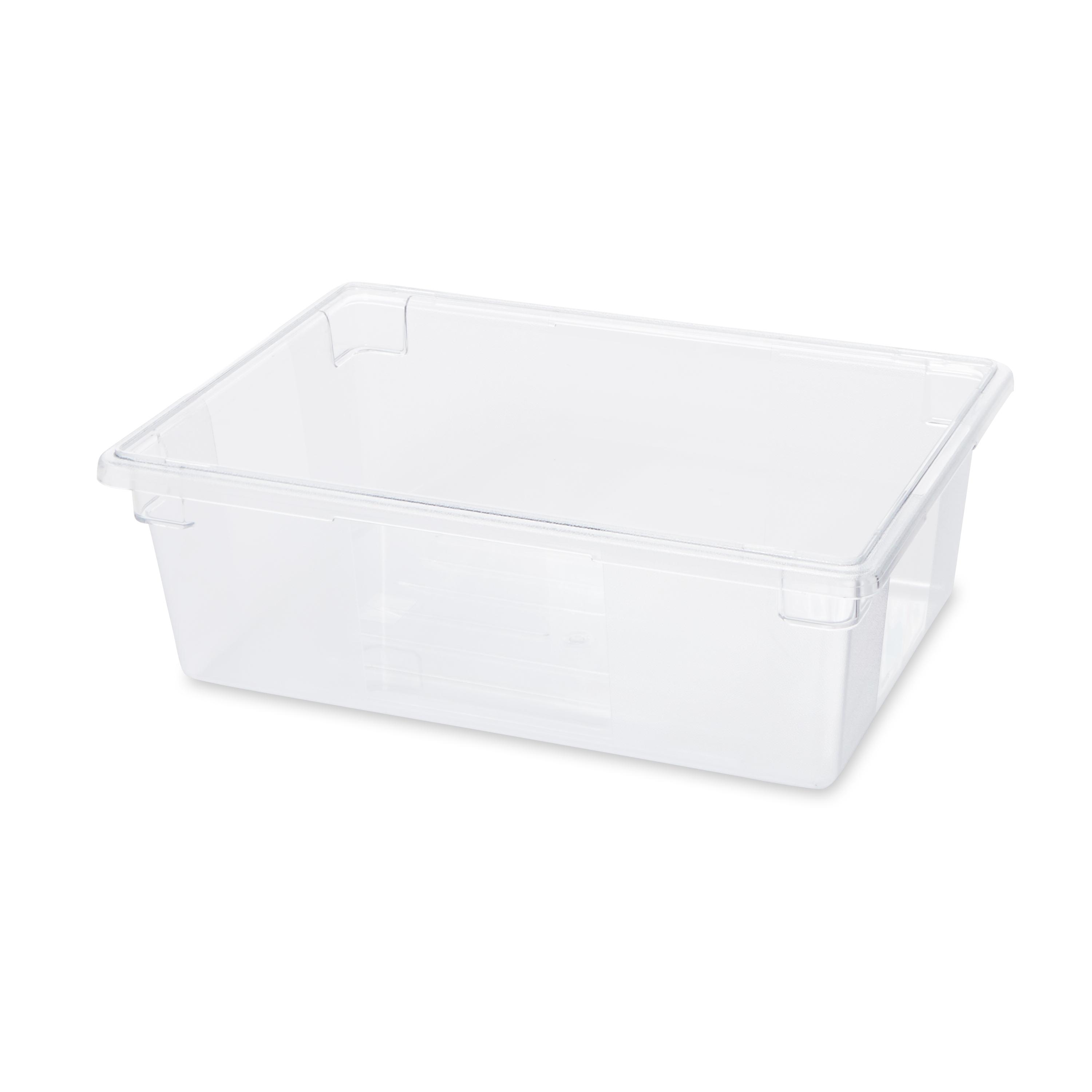 Food Tote Box 26X18X9 IN 12.5 GAL Clear PC Food Safe 1/Each