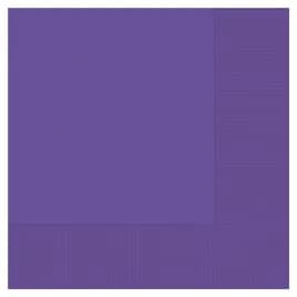 Beverage Napkins 10X10 IN Purple 2PLY 50 Count/Pack 20 Packs/Case 1000 Count/Case