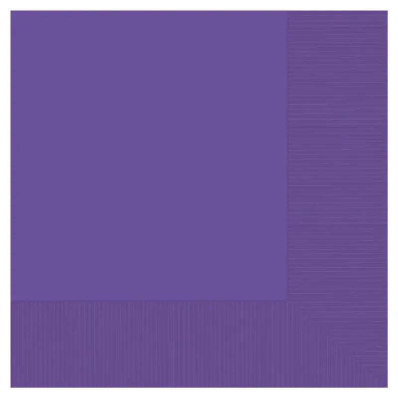 Beverage Napkins 10X10 IN Purple 2PLY 50 Count/Pack 20 Packs/Case 1000 Count/Case