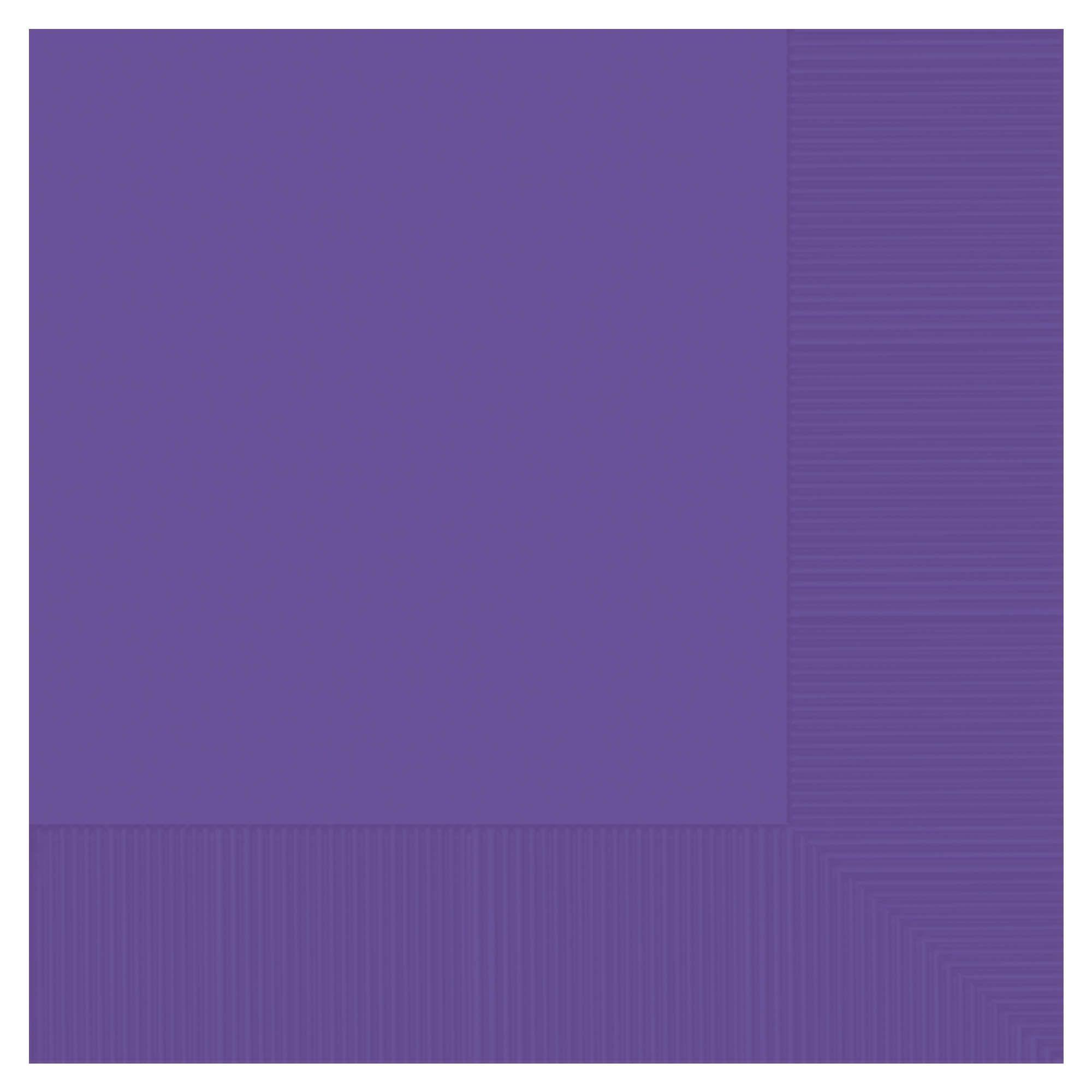 Beverage Napkins 10X10 IN Purple 2PLY 50 Count/Pack 20 Packs/Case 1000 Count/Case