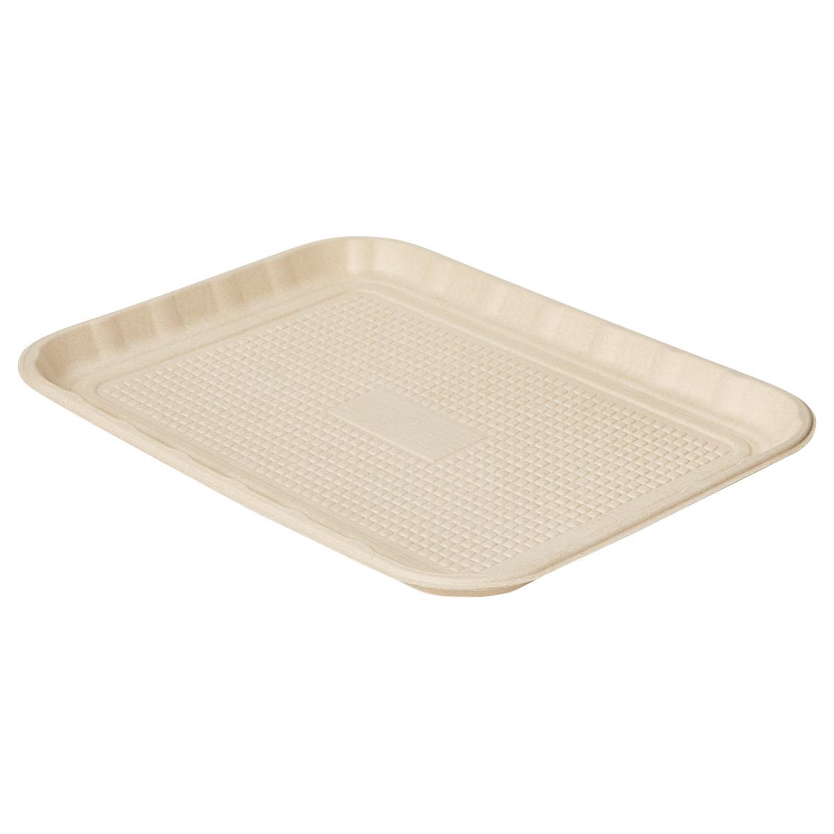 Victoria Bay Food Tray 12X16 IN Molded Fiber Natural 100 Count/Pack 2 Packs/Case 200 Count/Case