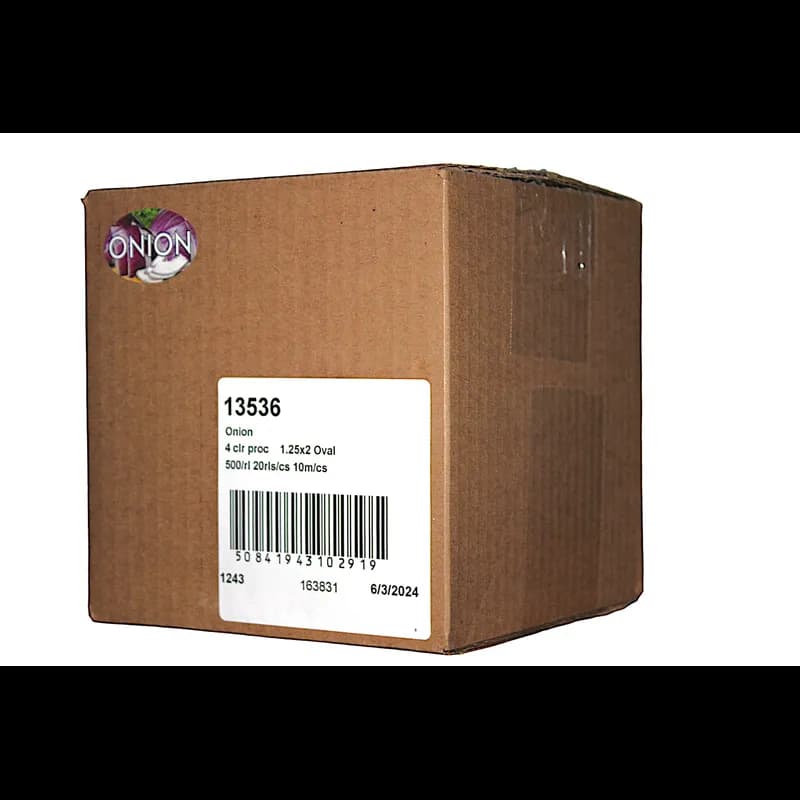 Onion Bakery Flavor Label 1.25X2 IN Oval 4 Color Process 500 Count/Roll 20 Rolls/Case 10000 Count/Case