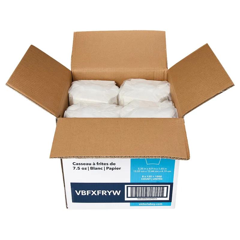 Victoria Bay French Fry Cup & Scoop 7 OZ 5.35X4.9X1.65 IN Paper White 125 Count/Pack 8 Packs/Case 1000 Count/Case