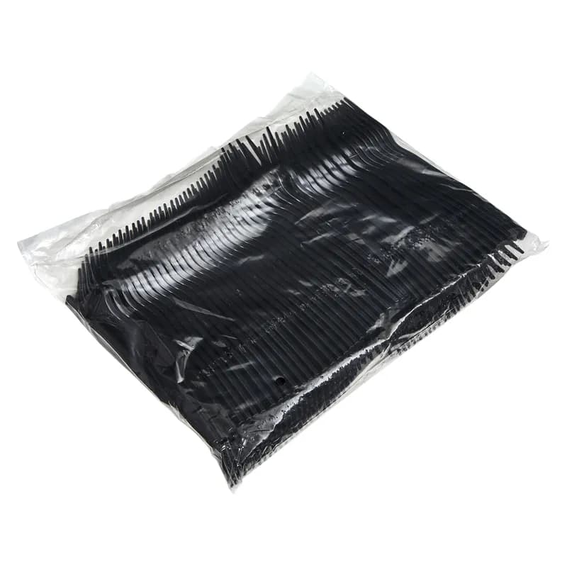 Victoria Bay Fork PS Black Extra Heavy Unwrapped 100 Count/Pack 10 Packs/Case 1000 Count/Case