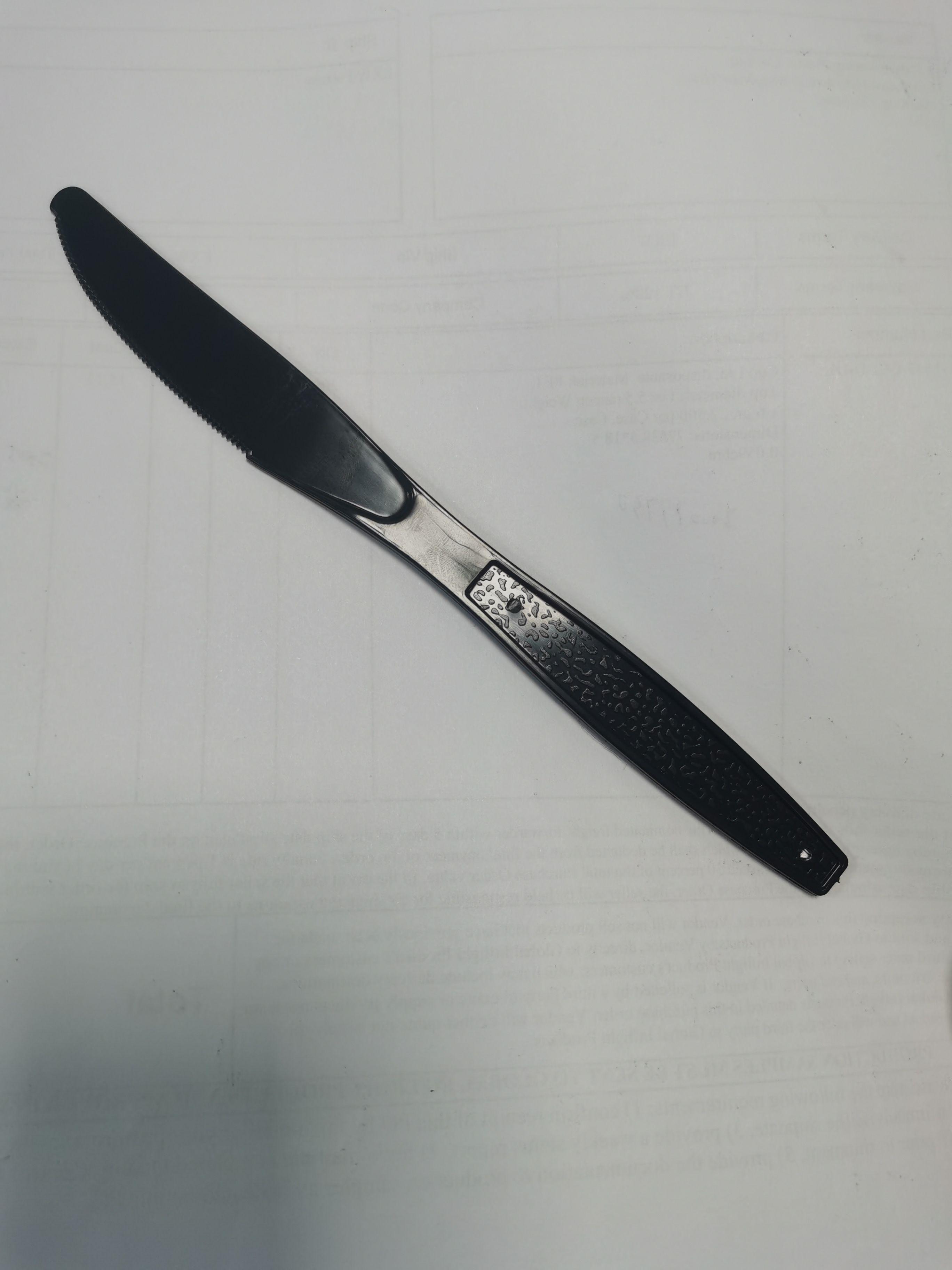 Victoria Bay Knife PS Black Extra Heavy Unwrapped 100 Count/Pack 10 Packs/Case 1000 Count/Case