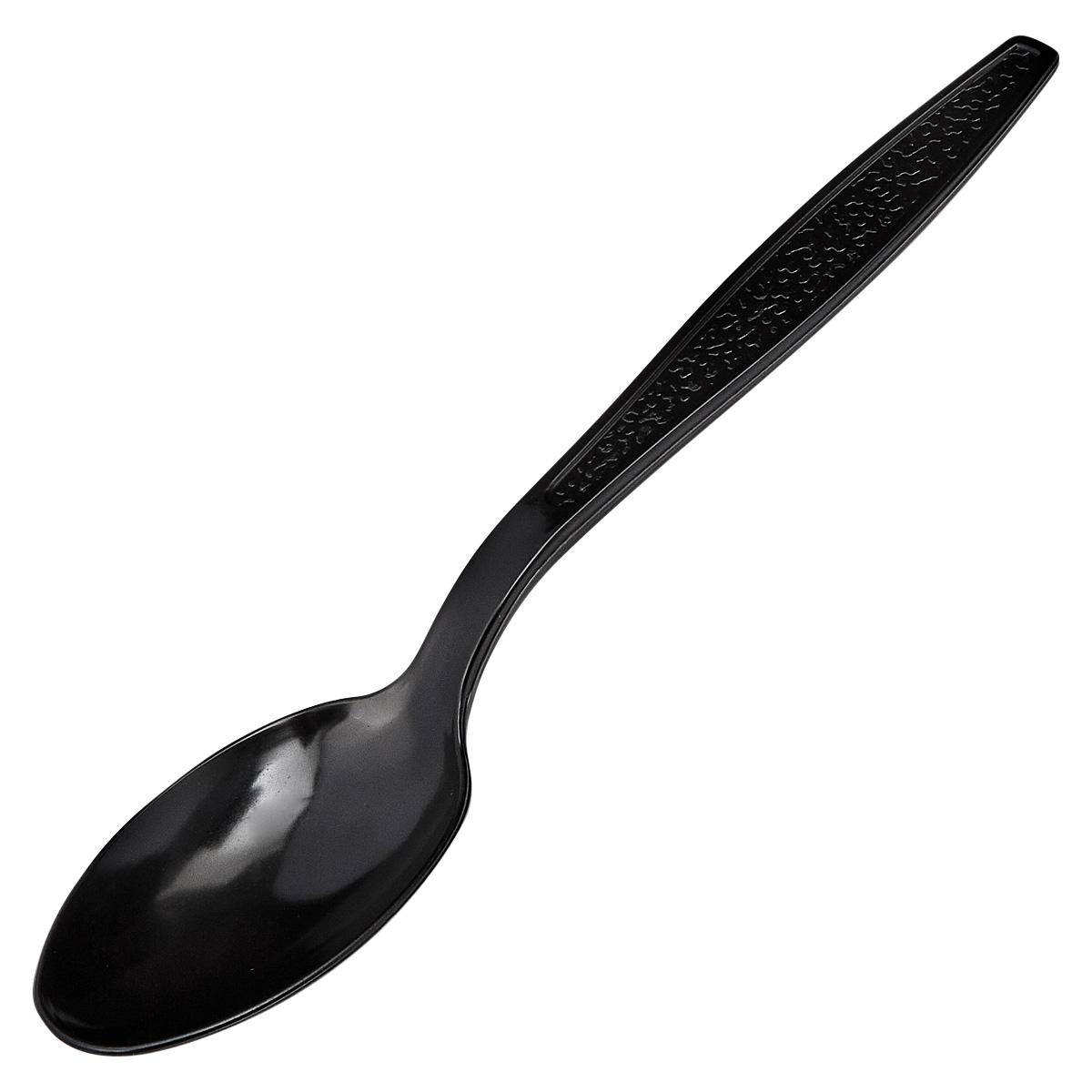 Victoria Bay Teaspoon PS Black Extra Heavy Unwrapped 100 Count/Pack 10 Packs/Case 1000 Count/Case