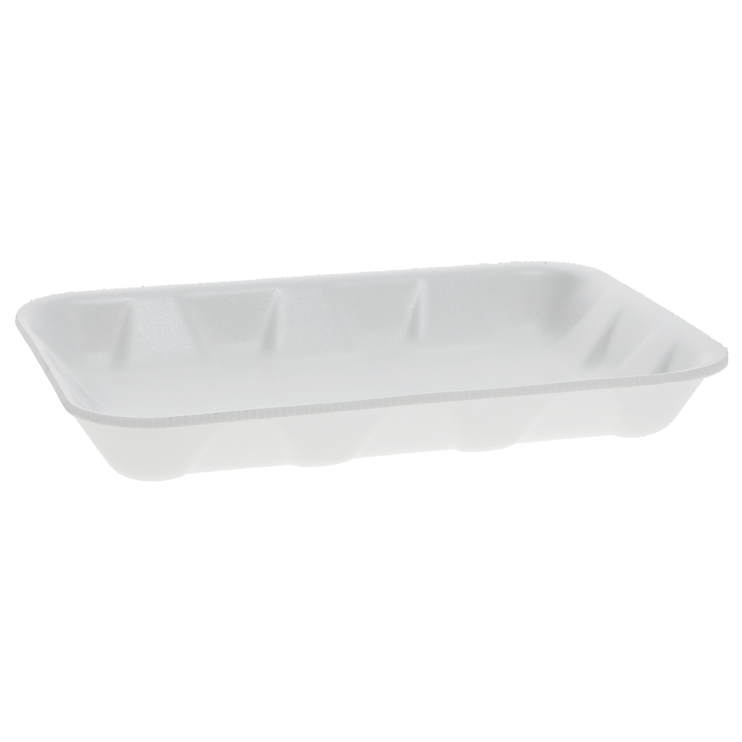 4D Tray 9.5X7X1.25 IN Polystyrene Foam White Heavy 400/Case
