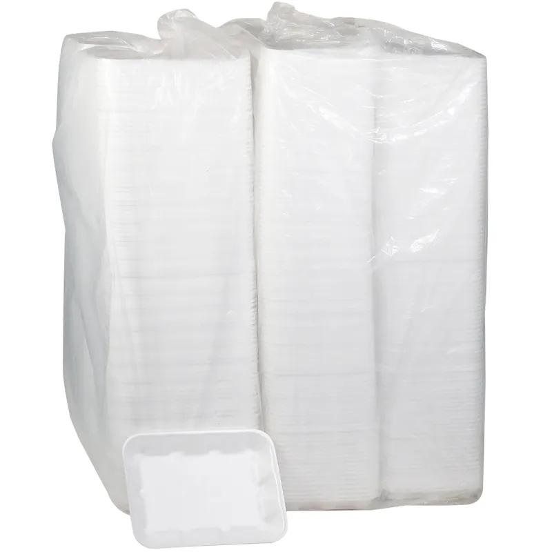 4D Tray 9.5X7X1.25 IN Polystyrene Foam White Heavy 400/Case
