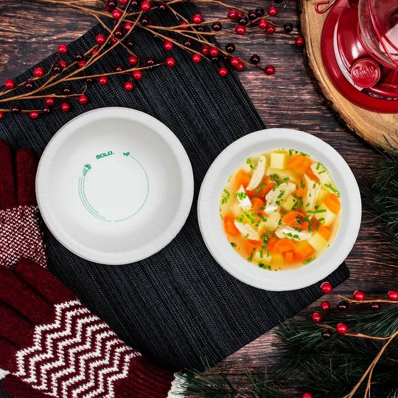 Solo® ProPlanet™ Bowl 12 OZ Coated Paper White Round 8 Bags/Case 1000 Count/Case