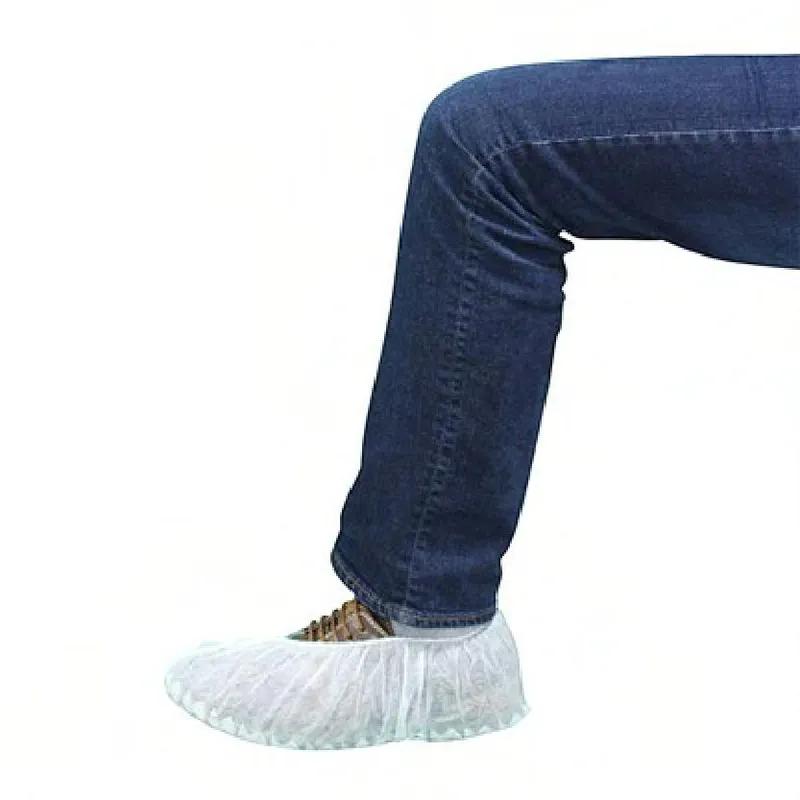 PolyLite® Shoe Cover XXL 18 IN White PP Disposable Non-Skid Water Resistant 150/Case