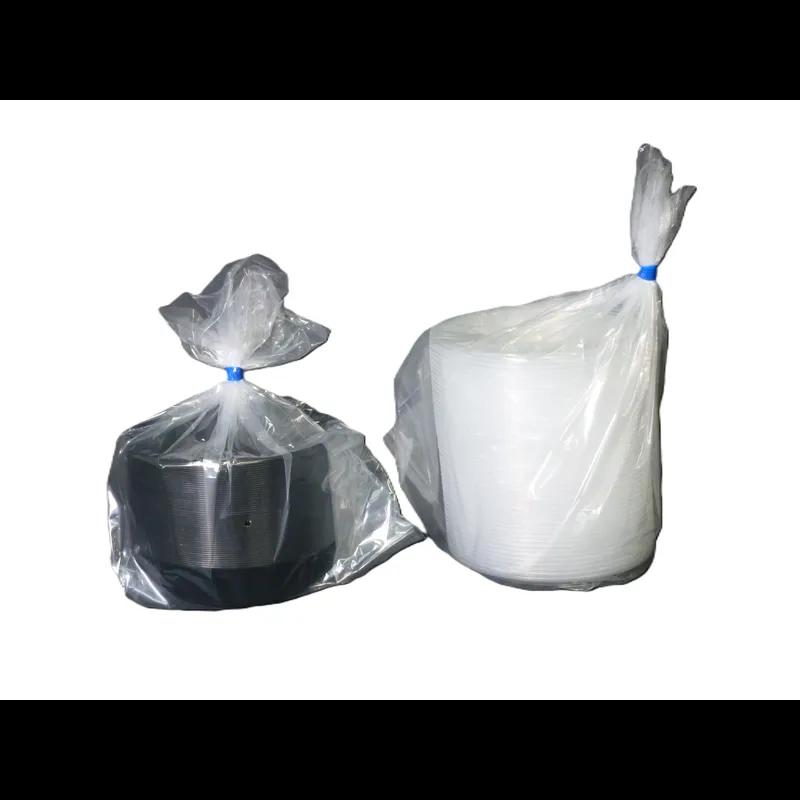 Take-Out Container Base & Lid Combo 32 OZ Plastic Black Round Deep 150/Case