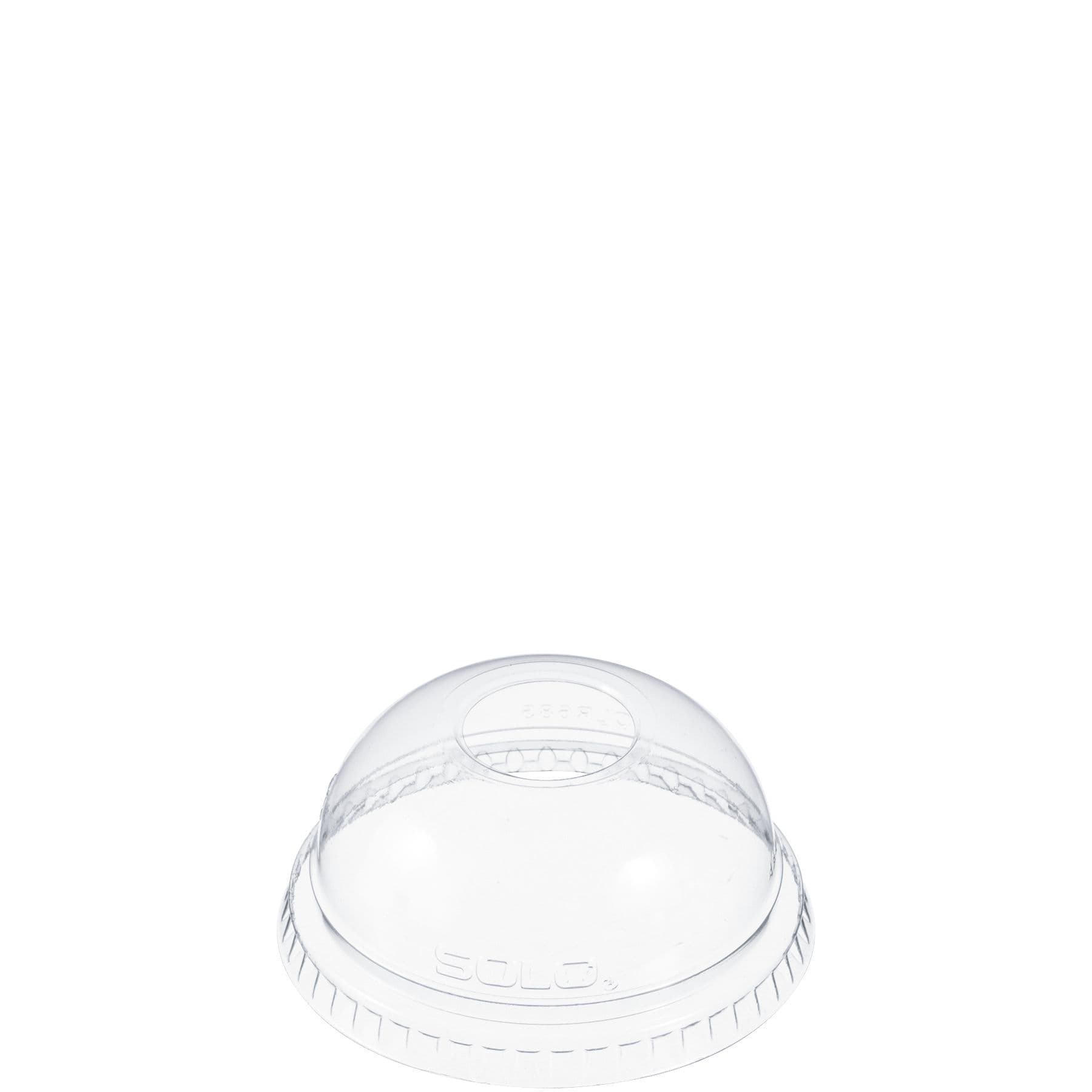 Dart® Lid Dome 3.07X1.409 IN PET Clear For 7 OZ Cold Cup With Hole Freezer Safe 125 Count/Pack 20 Packs/Case